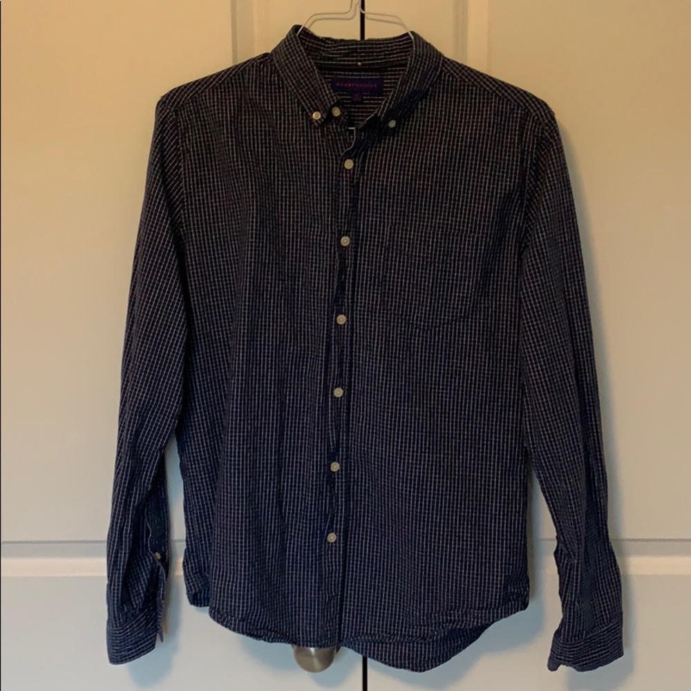 Blue casual button down